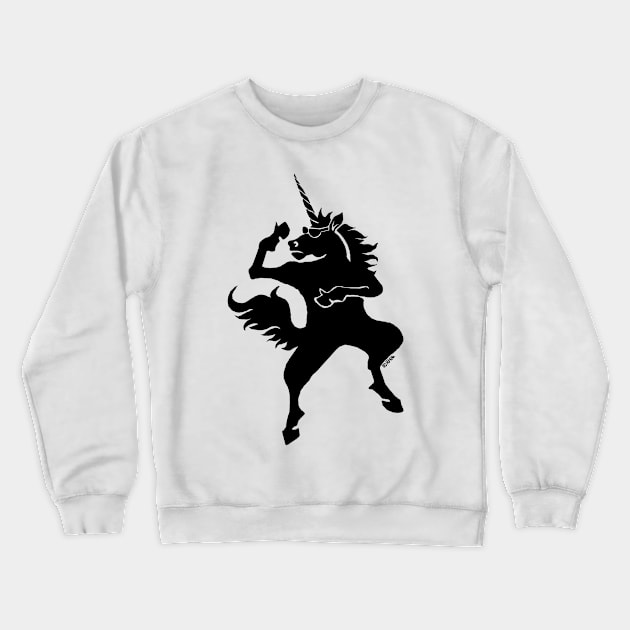 Cool Dancing Unicorn Crewneck Sweatshirt by NewSignCreation